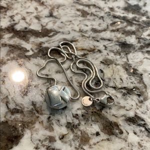 Tiffany round alphabet necklace Letter K